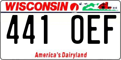 WI license plate 441OEF
