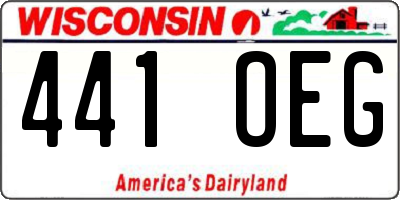 WI license plate 441OEG