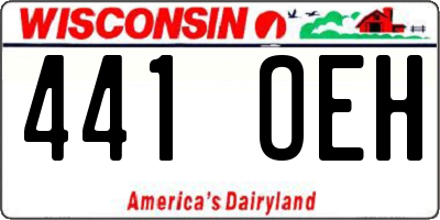 WI license plate 441OEH