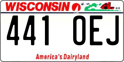 WI license plate 441OEJ