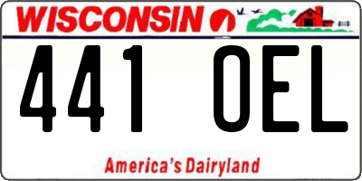 WI license plate 441OEL
