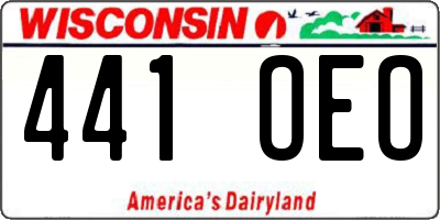 WI license plate 441OEO