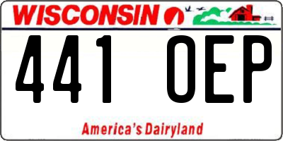 WI license plate 441OEP