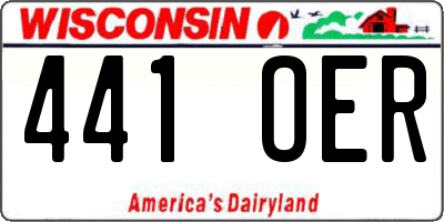 WI license plate 441OER
