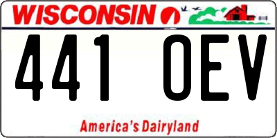 WI license plate 441OEV