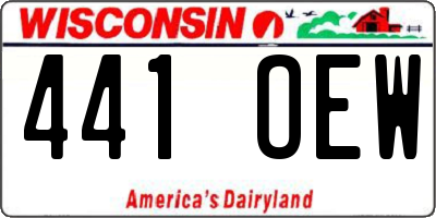 WI license plate 441OEW