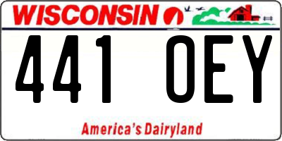 WI license plate 441OEY