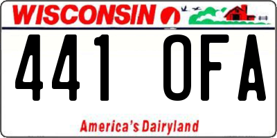 WI license plate 441OFA