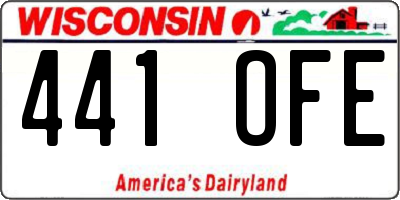 WI license plate 441OFE