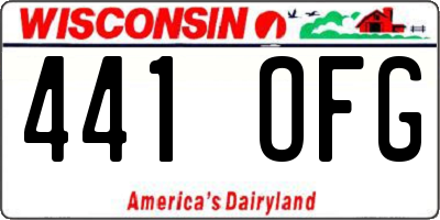 WI license plate 441OFG