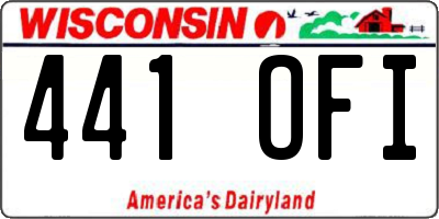 WI license plate 441OFI