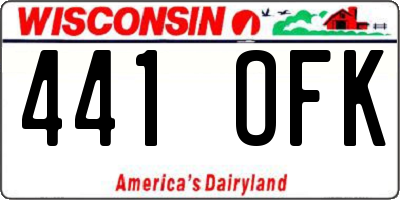 WI license plate 441OFK