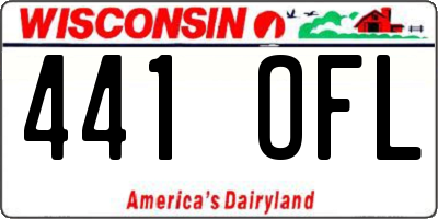 WI license plate 441OFL