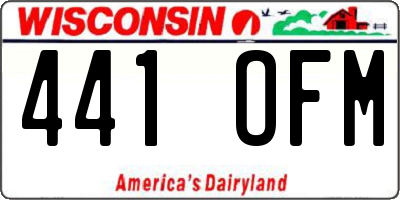 WI license plate 441OFM