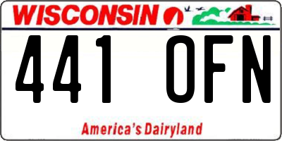 WI license plate 441OFN