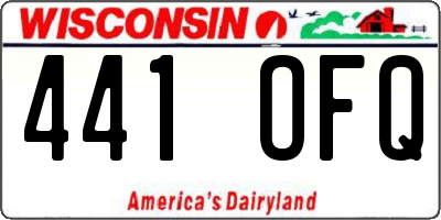 WI license plate 441OFQ