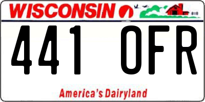 WI license plate 441OFR