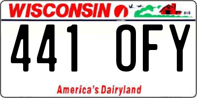 WI license plate 441OFY