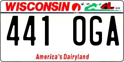WI license plate 441OGA