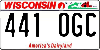 WI license plate 441OGC