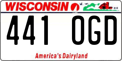 WI license plate 441OGD