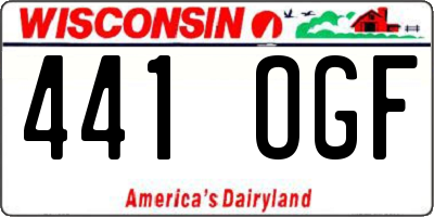 WI license plate 441OGF