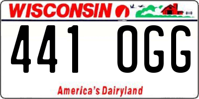 WI license plate 441OGG