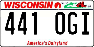 WI license plate 441OGI
