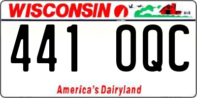 WI license plate 441OQC