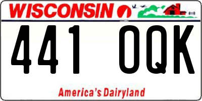 WI license plate 441OQK