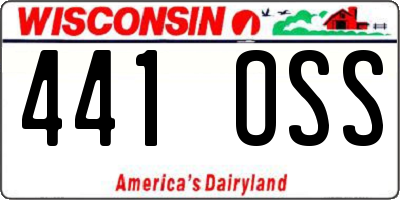 WI license plate 441OSS