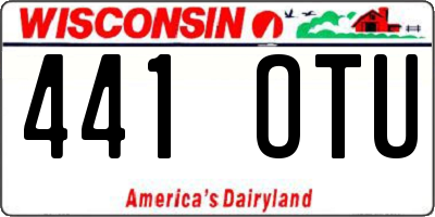 WI license plate 441OTU