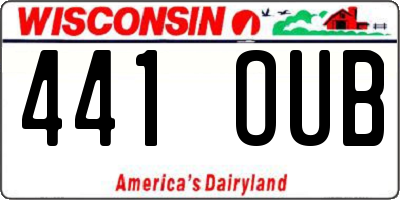 WI license plate 441OUB