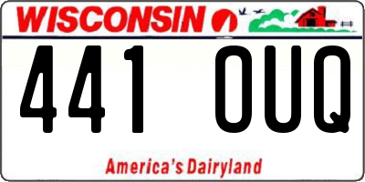 WI license plate 441OUQ