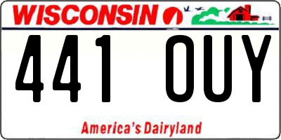 WI license plate 441OUY