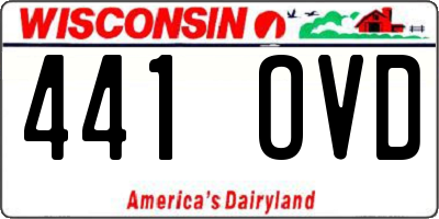 WI license plate 441OVD