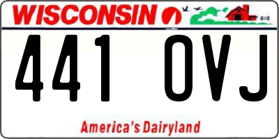 WI license plate 441OVJ