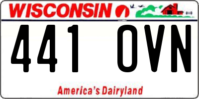 WI license plate 441OVN