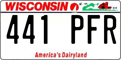WI license plate 441PFR