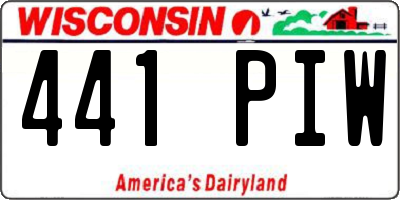 WI license plate 441PIW