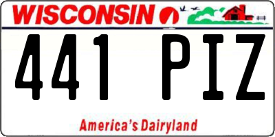 WI license plate 441PIZ