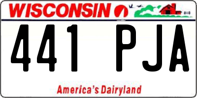 WI license plate 441PJA