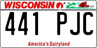 WI license plate 441PJC