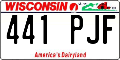 WI license plate 441PJF