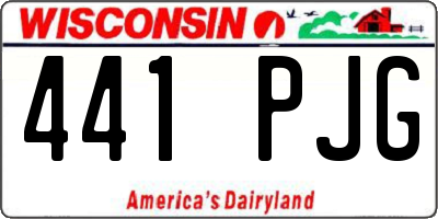 WI license plate 441PJG