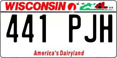 WI license plate 441PJH