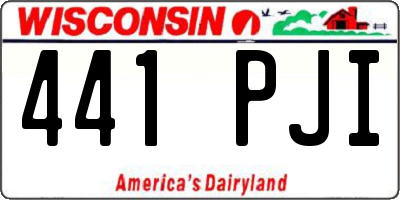 WI license plate 441PJI