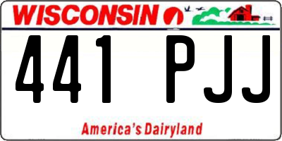 WI license plate 441PJJ