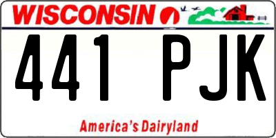 WI license plate 441PJK