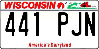 WI license plate 441PJN